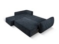 Coltar extensibil stanga 4 locuri, Kaelle, Micadoni Home, BL, 252x165x87 cm, poliester chenille, albastru regal