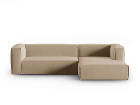 Coltar dreapta 4 locuri, Mackay, Cosmopolitan Design, 282x166x73 cm, catifea, bej sand