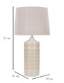 Lampa de masa, Graphs Light, Mauro Ferretti, 1 x E27, 40W, Ø30 x 55 cm, ceramica/fier/textil, crem