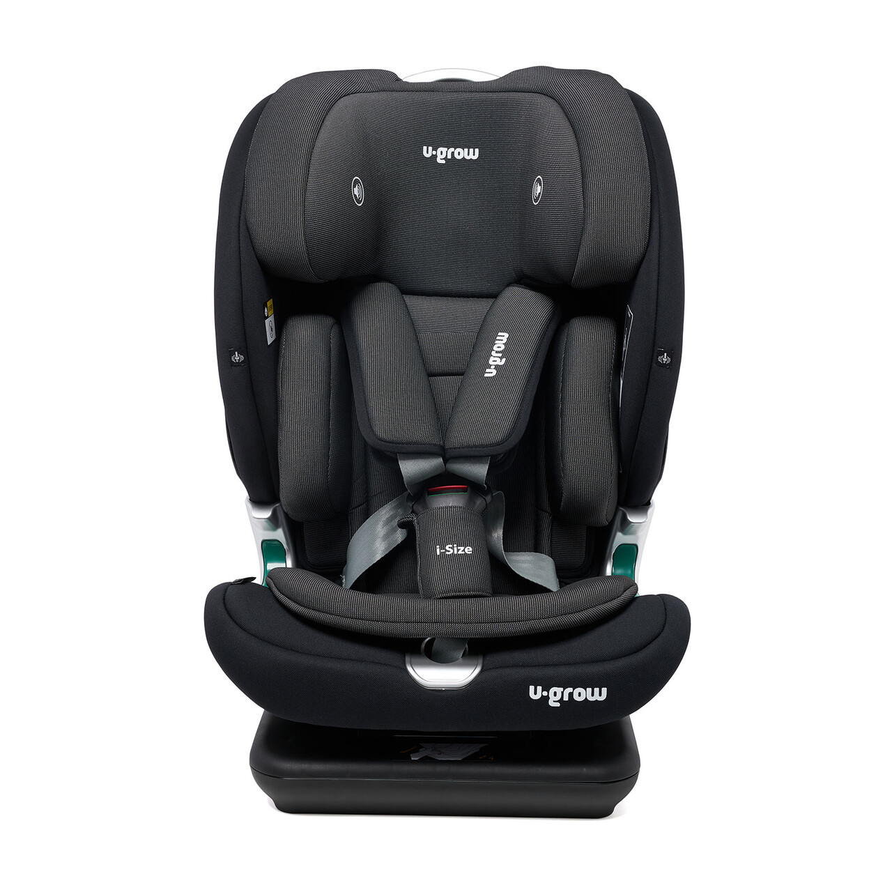 Scaun auto cu isofix, I-Size, U-grow, 76-150 cm, 52.3x45.3x69 cm, poliester, negru