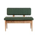 Bancheta cu spatar, Vina 1070-2, Vella, Green, Atlantic, 110x40x85 cm