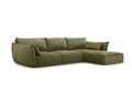 Coltar dreapta 4 locuri, Kaelle, Micadoni Home, BL, 308x171x85 cm, poliester chenille, verde