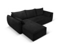 Coltar extensibil stanga 4 locuri, Kaelle, Micadoni Home, BL, 252x165x87 cm, poliester chenille, negru