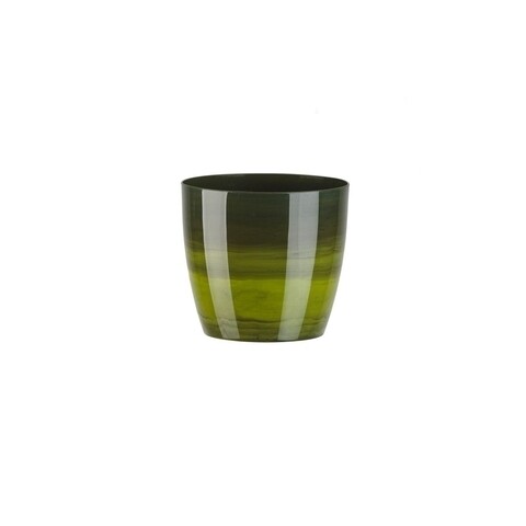 Ghiveci Aga Marmur 14 cm, plastic, verde marmorat