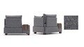 Canapea Fly Armchair Right, Balcab Home, 1 loc, 100x75x80 cm, gri