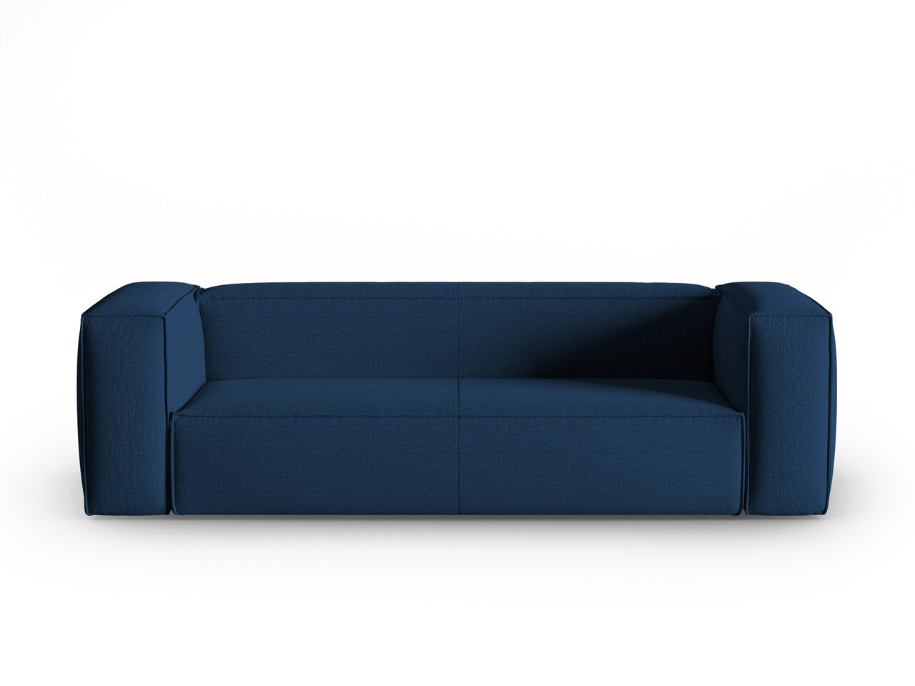 Canapea 4 locuri, Mackay, Cosmopolitan Design, 230x94x73 cm, catifea tricotata, albastru inchis