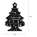 Decoratiune luminoasa de perete Christmas Tree, Tanelorn, 70x100 cm, metal, cu baterii, negru