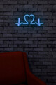 Decoratiune luminoasa LED, Love Rhythm, Benzi flexibile de neon, DC 12 V, Albastru