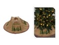 Covor pentru brad Green Christmas Tree, 120 cm, iuta, rosu/verde