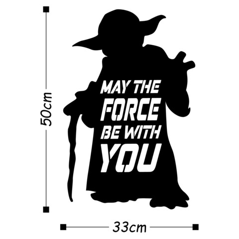 Decoratiune de perete, May The Force Be With You, Tanelorn, 33x50 cm, metal