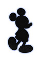 Decoratiune luminoasa LED, Mickey Mouse, MDF, 60 LED-uri, Albastru