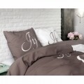 Lenjerie de pat dubla Jij en Ik Cream, Royal Textile, 3 piese, 200 x 220 cm, 100% bumbac