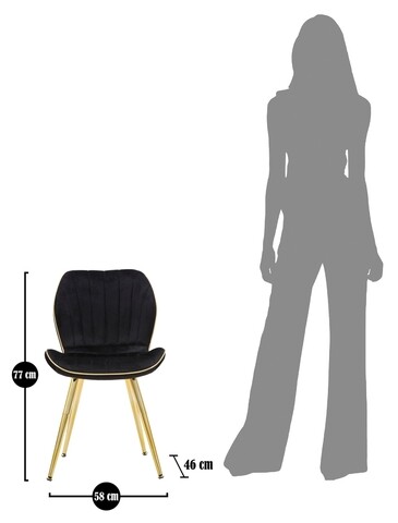 Set 2 scaune Paris Space, Mauro Ferretti, 46x58x77 cm, lemn, negru