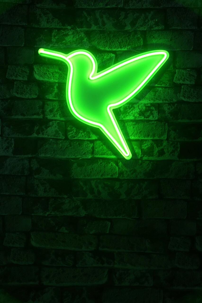 Decoratiune luminoasa LED, Little Bird, Benzi flexibile de neon, DC 12 V, Verde - 1 | YEO