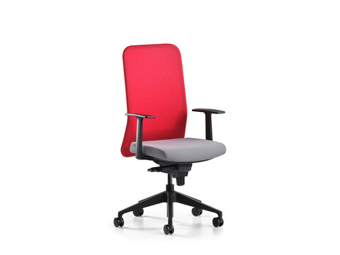 Scaun de birou, Bürotime, COM-CHR-A001541, 64x106x57cm, Roșu / Antracit