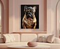 Tablou decorativ Bully C, Mauro Ferretti, 62x82 cm, metal/lemn de brad/canvas, multicolor