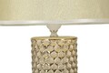 Lampa de masa, Glam Gold, Mauro Ferretti, 1 x E27, 40W, Ø30 x 47.5 cm, ceramica/fier/textil, alb/auriu