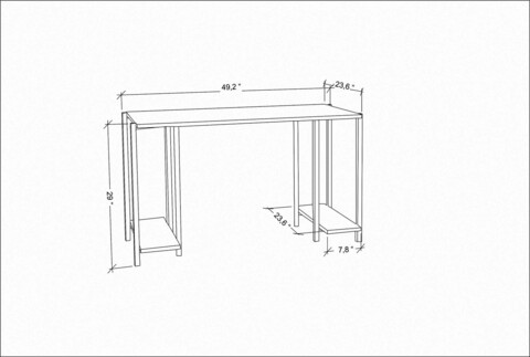 Birou, Retricy, Academy, 125.2x60x73.8 cm, PAL, Negru / Stejar