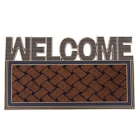 Covoras de intrare Welcome, InArt, 40x70 cm, maro