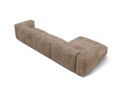 Coltar modular stanga 3 locuri, Martina-212, Micadoni Home, 332x176x75 cm, velur, maro ghinda