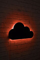 Decoratiune luminoasa LED, Cloud, MDF, 60 LED-uri, Rosu