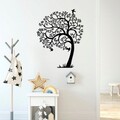 Decoratiune de perete, Lonely Tree, Metal, Dimensiune: 56 x 70 cm, Negru