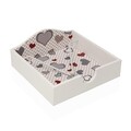 Suport pentru servetele Sweet Hearts, Versa, 18 x 18 x 7 cm, MDF