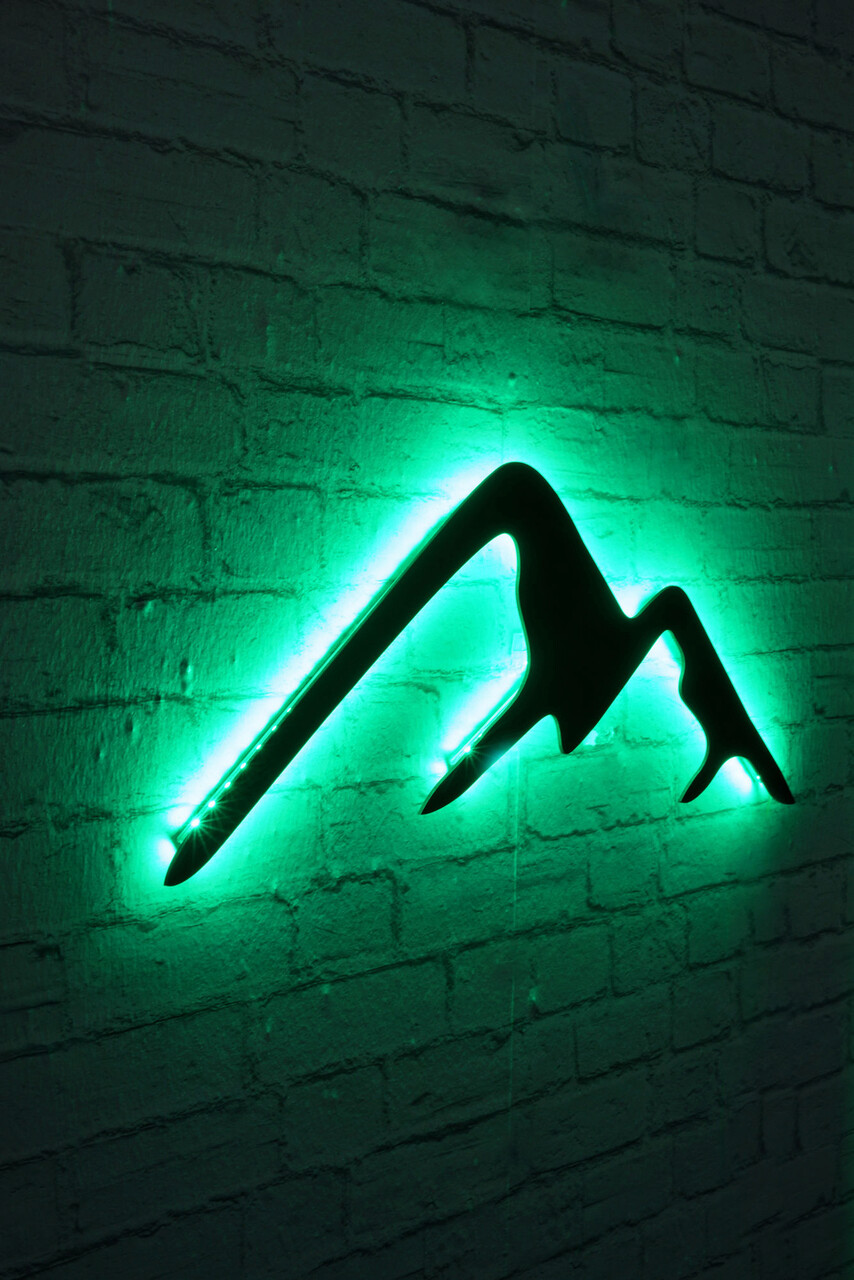 Decoratiune luminoasa LED, Mountain, MDF, 60 LED-uri, Verde - 1 | YEO