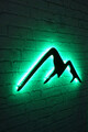 Decoratiune luminoasa LED, Mountain, MDF, 60 LED-uri, Verde