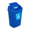 Cos de gunoi cu capac batant pentru reciclare selectiva, Heinner, 50 L, albastru