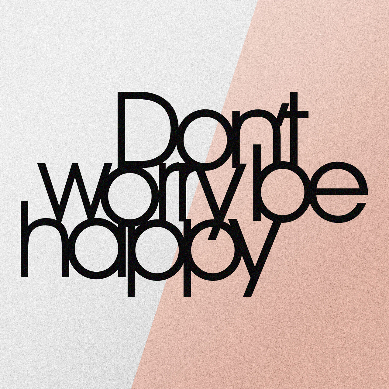 Decoratiune De Perete, Dont Worry Be Happy, Metal, 50 X 30 Cm, Negru