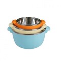 Set 3 caserole termice Belly blue, Art of Dining by Heinner, 2L/4L/6L, inox/polipropilena, multicolor