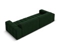 Canapea 4 locuri, Jennifer-51, Micadoni Home, 244x102x70 cm, catifea, verde bottle