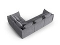 Coltar modular dreapta 3 locuri, Bloom-86, Micadoni Home, 316x216x95 cm, tesatura structurata, gri