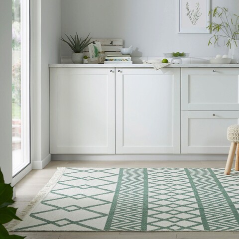 Covor Teo, Flair Rugs, 160x230 cm, bumbac, verde