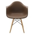 Scaun Julia Armchair, Pakoworld, 62x60x78.5 cm, lemn de fag/polipropilena, mocha