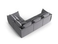 Coltar modular dreapta 3 locuri, Bloom-184, Micadoni Home, 316x216x95 cm, catifea, gri inchis