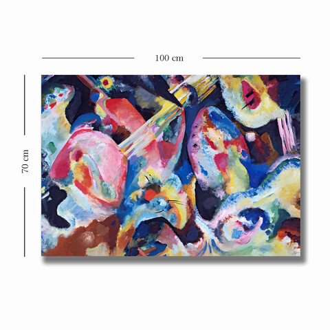 Tablou decorativ, 70100KANDINSKY029, Canvas , Lemn, Multicolor