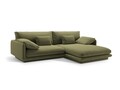 Coltar dreapta 4 locuri, Torino-184, Micadoni Home, 250x170x83 cm, catifea, verde deschis