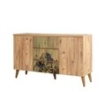 Set mobilier living 3 piese, comoda, comoda tv si masuta, Motto 727, Vella, atlantic pine