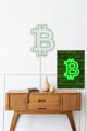 Decoratiune luminoasa LED, Bitcoin, Benzi flexibile de neon, DC 12 V, Verde