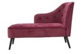 Sezlong living stanga Paris, Mauro Ferretti, 132x62x90 cm, catifea, bordo