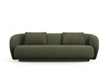 Canapea 3 locuri, Camden, Cosmopolitan Design, 204x102x72 cm, tesatura chenille, verde