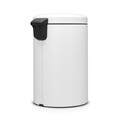 Cos de gunoi cu pedala, Brabantia, Icon Mineral Ethernal White, 20 L, inox, alb