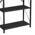 Corp biblioteca Jackrey, Pakoworld, 60x30x114 cm, PAL/metal, antracit/negru