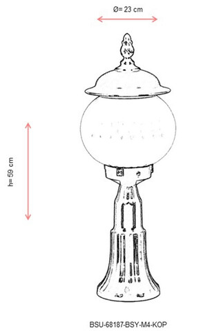 Lampa de exterior, Avonni, 685AVN1256, Plastic ABS, Negru