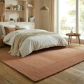 Covor Textured Border Orange, Flair Rugs, 120x170 cm, lana, portocaliu