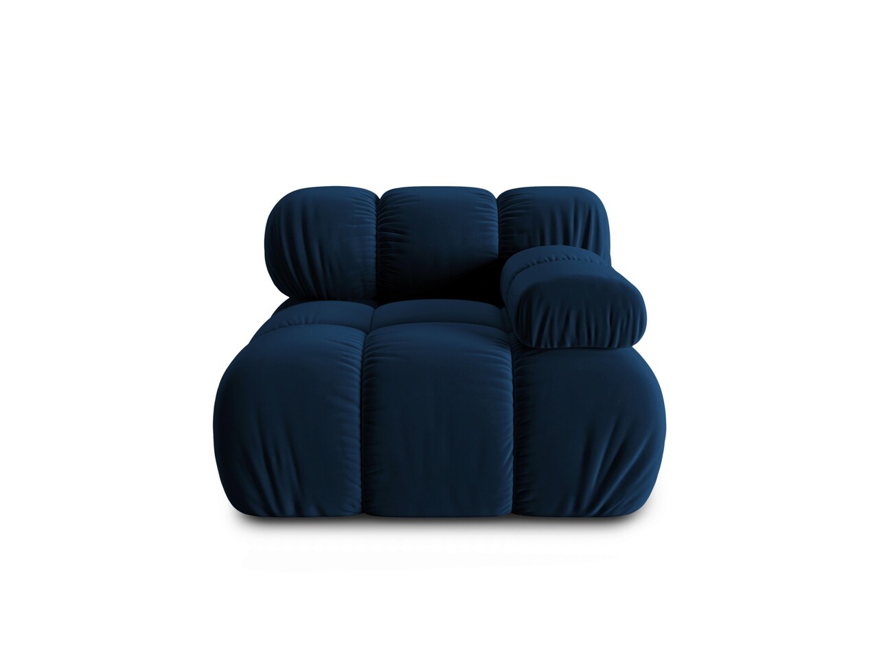 Modul canapea dreapta 1 loc, Bellis, Micadoni Home, BL, 94x94x63 cm, catifea, albastru regal
