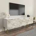 Comoda TV, Zena Home, Parla, 150x50.6x35 cm, PAL, Alb