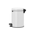 Cos de gunoi cu pedala, Brabantia, Icon White, 3 L, inox, alb